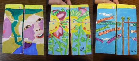 京都の絵画教室ＯＷＬ（こ ど も 工作）牛 乳 パ ッ ク の 工作10 エコバ先生バージョン