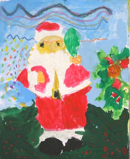子供アトリエ　クリスマスの絵　２