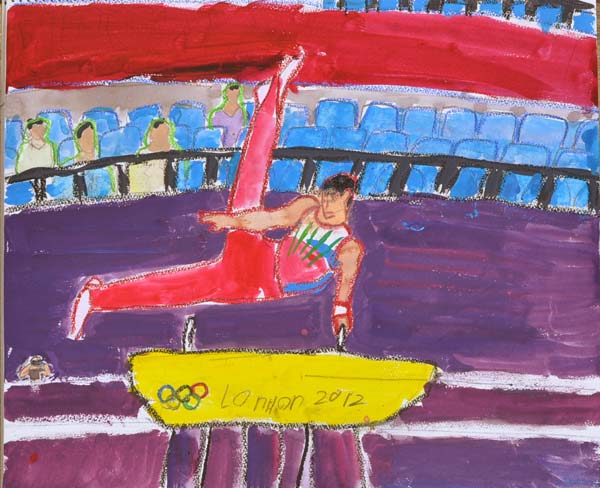 子供の絵画教室　オリンピックの絵２