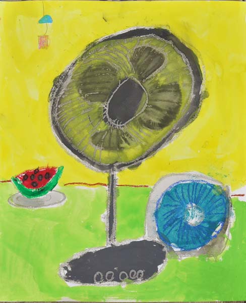 子供アトリエ　扇風機の絵