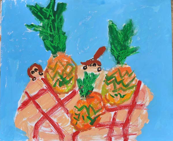 子供アトリエ　パイナップルの絵１