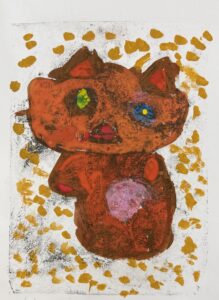京都の子供絵画教室 OWL美術研究所 キッチンリトグラフの作品例