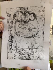 京都の子供絵画教室 OWL美術研究所 キッチンリトグラフの作品例