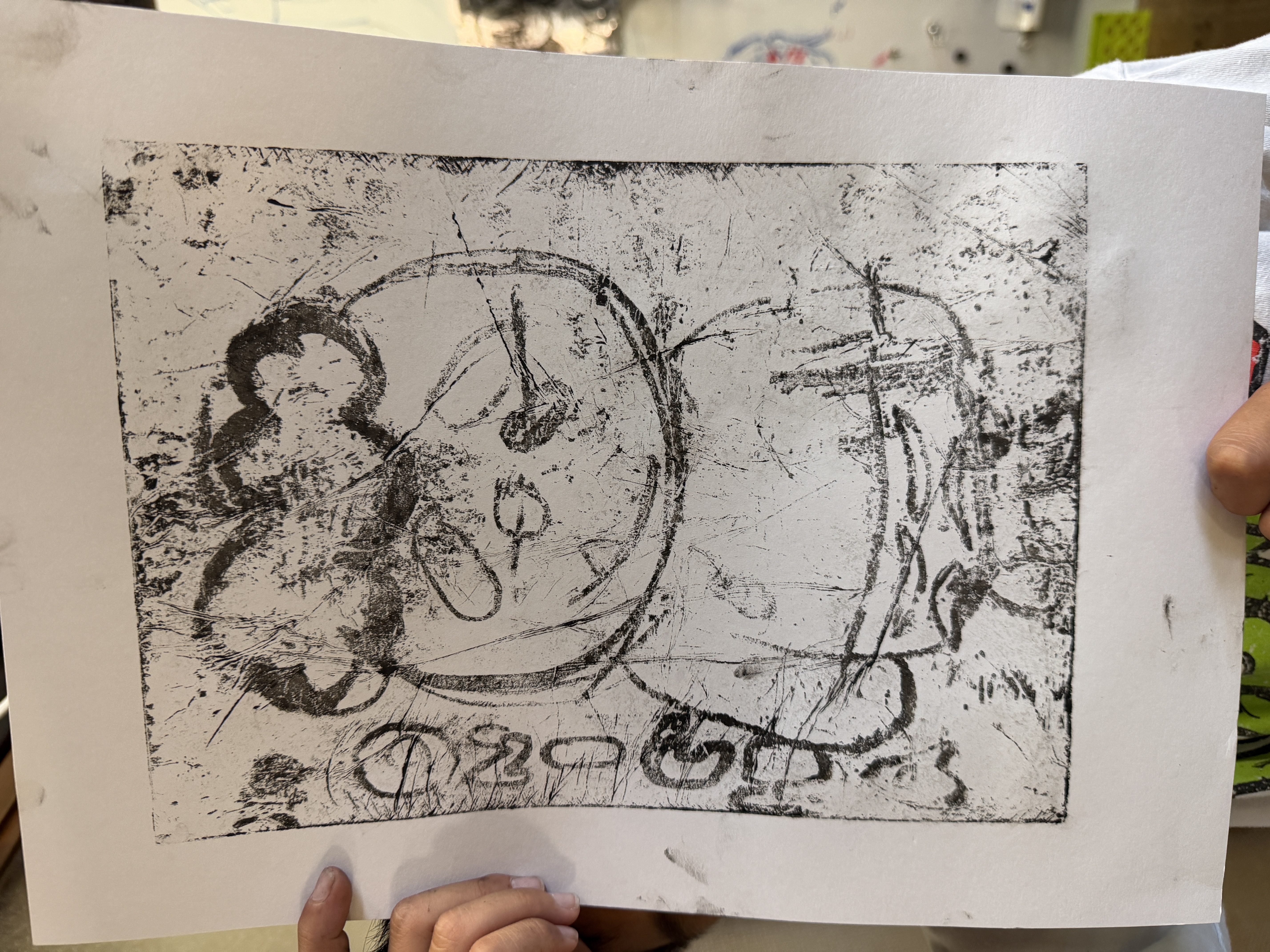 京都の子供絵画教室 OWL美術研究所 キッチンリトグラフの作品例