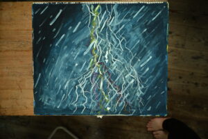 雨降りの絵 OWL美術研究所子供アトリエ作品